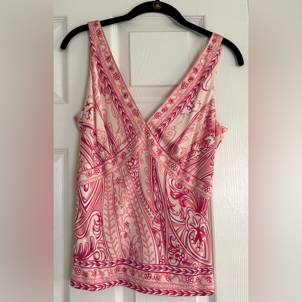 NWT Vintage Elle Tahari Print Top